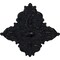 Ekena Millwork Melchor Diamond Ceiling Medallion (Canopies up to 4"), 67 1/4"W x 43 3/8"H x 4"ID x 2"P, Steel Gray CM70X43MLSGS - alternate 2